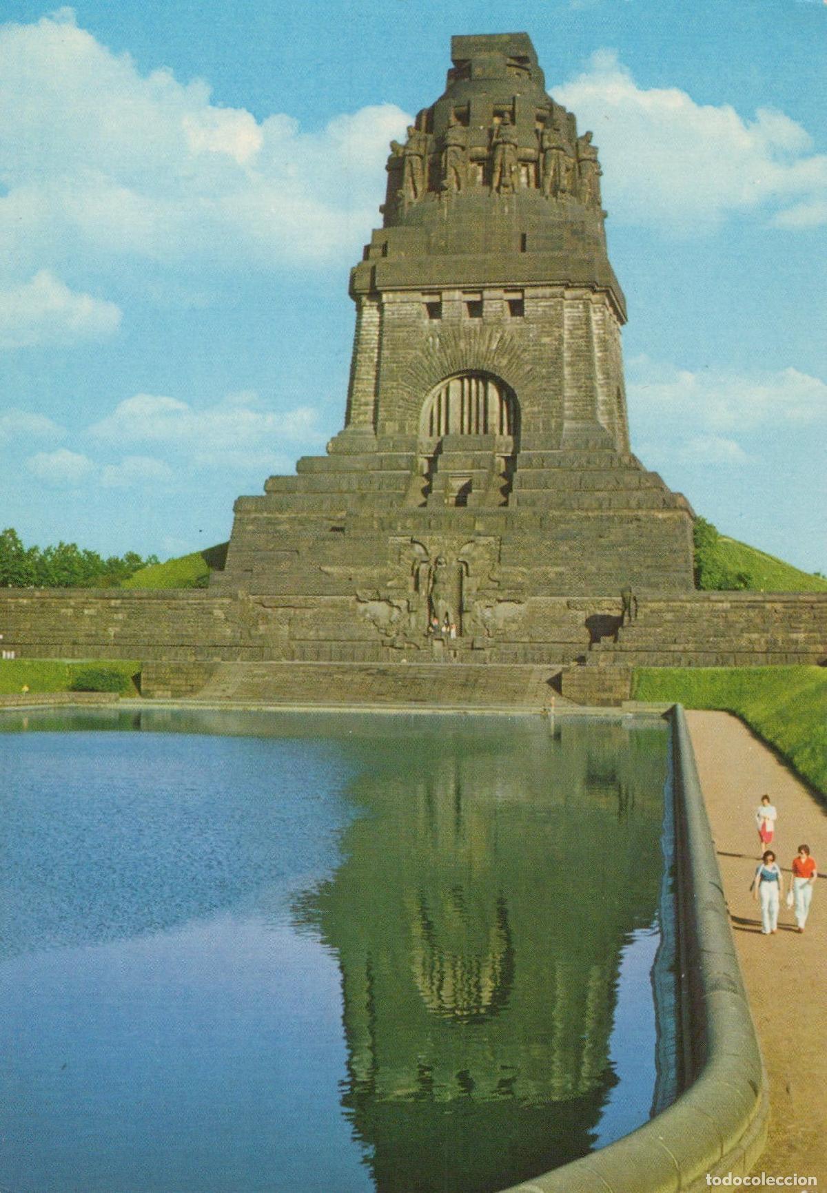 Cartes Postales: Germany Leipzig V&ouml;lkerschlachtdenkmal Monument Reflection Pond Unposted *YAS466