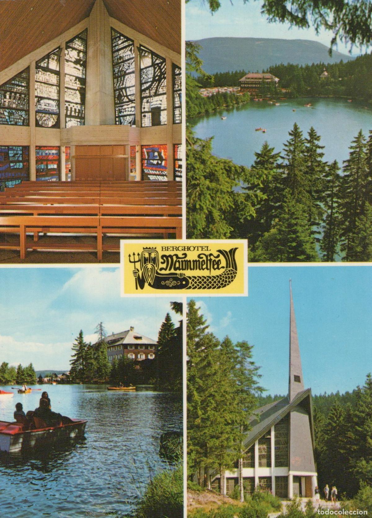Cartes Postales: Germany Mummelsee Lake Church and Berhotel Collage *YAS496