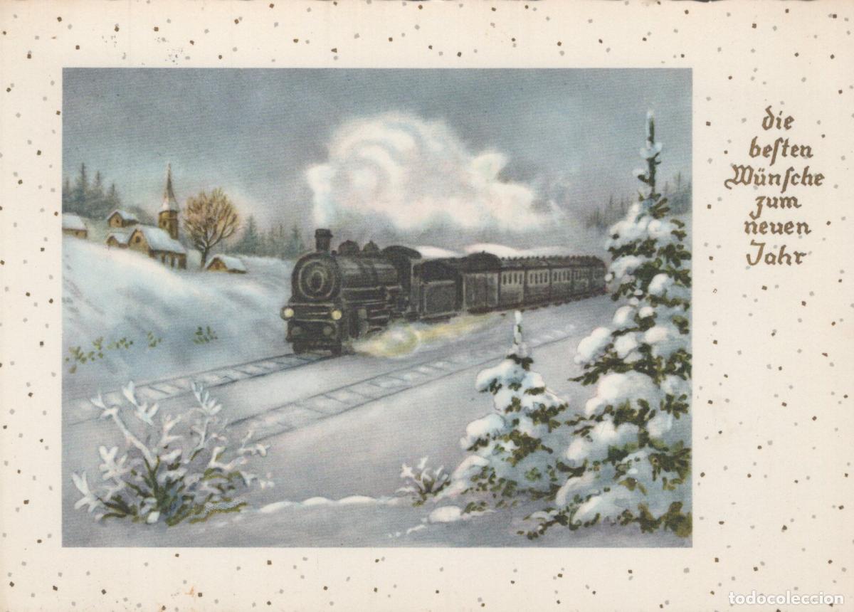 Postales: Germany Steam Train in Snowy Winter Landscape New Year S Wishes *YAS675