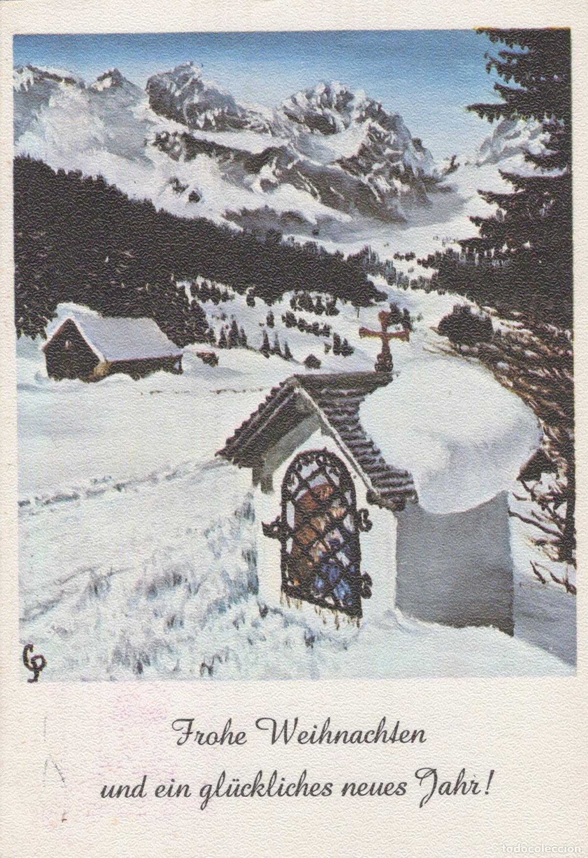 Postcards: Austria Ellmau Winter Landscape Snowy Mountains Chapel Frohe Weihnachten *YAS566