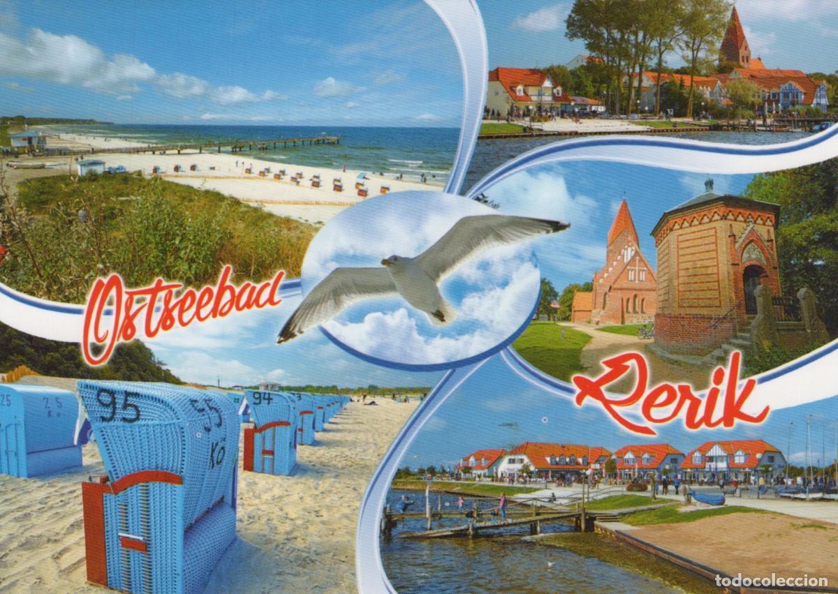 Postcards: Germany Rerik Ostseebad Beach Church Harbor Seagull Multi View *YAS710