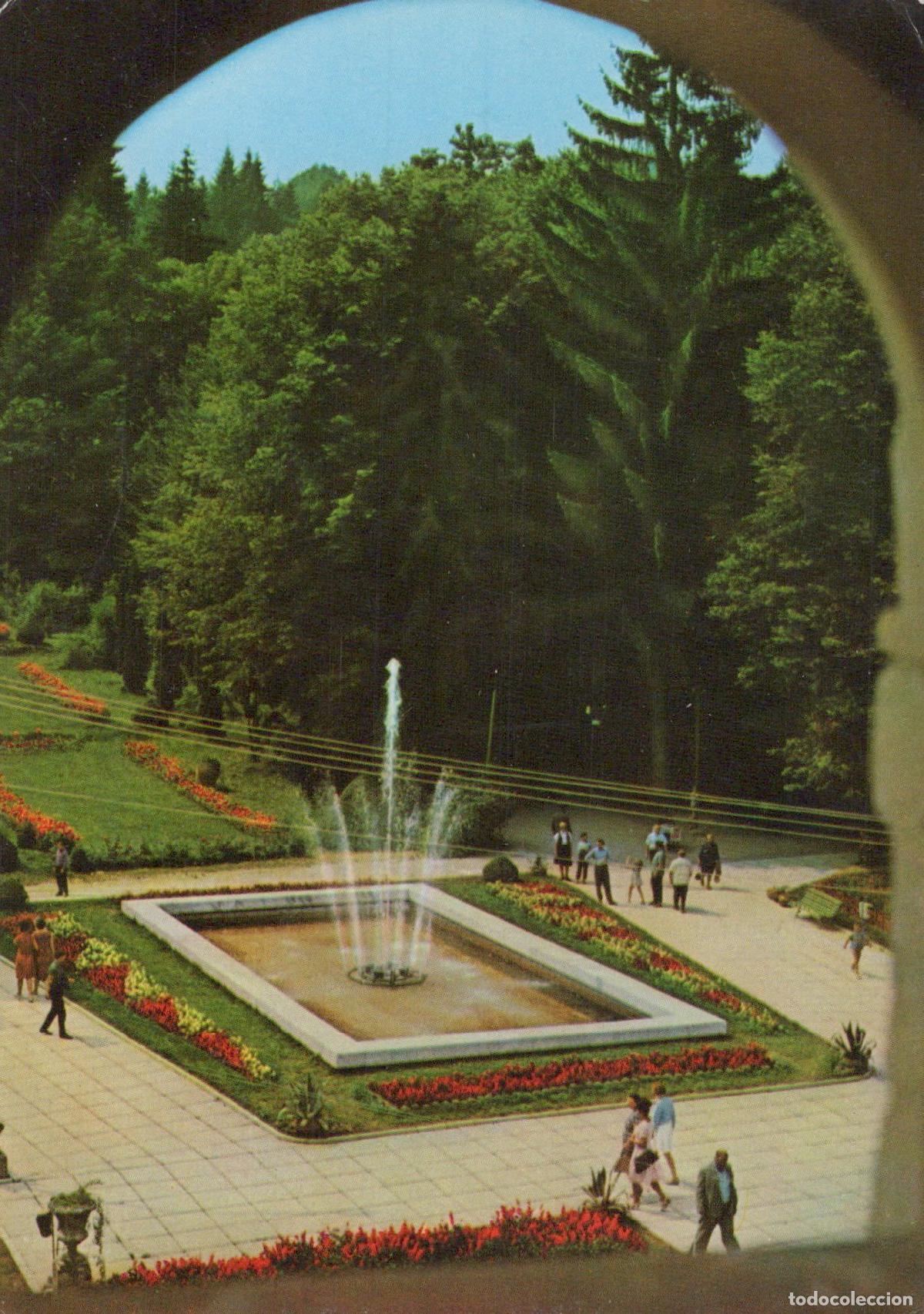 Postkarten: Romania Govora Park Fountain Gardens People Vintage *YAS632