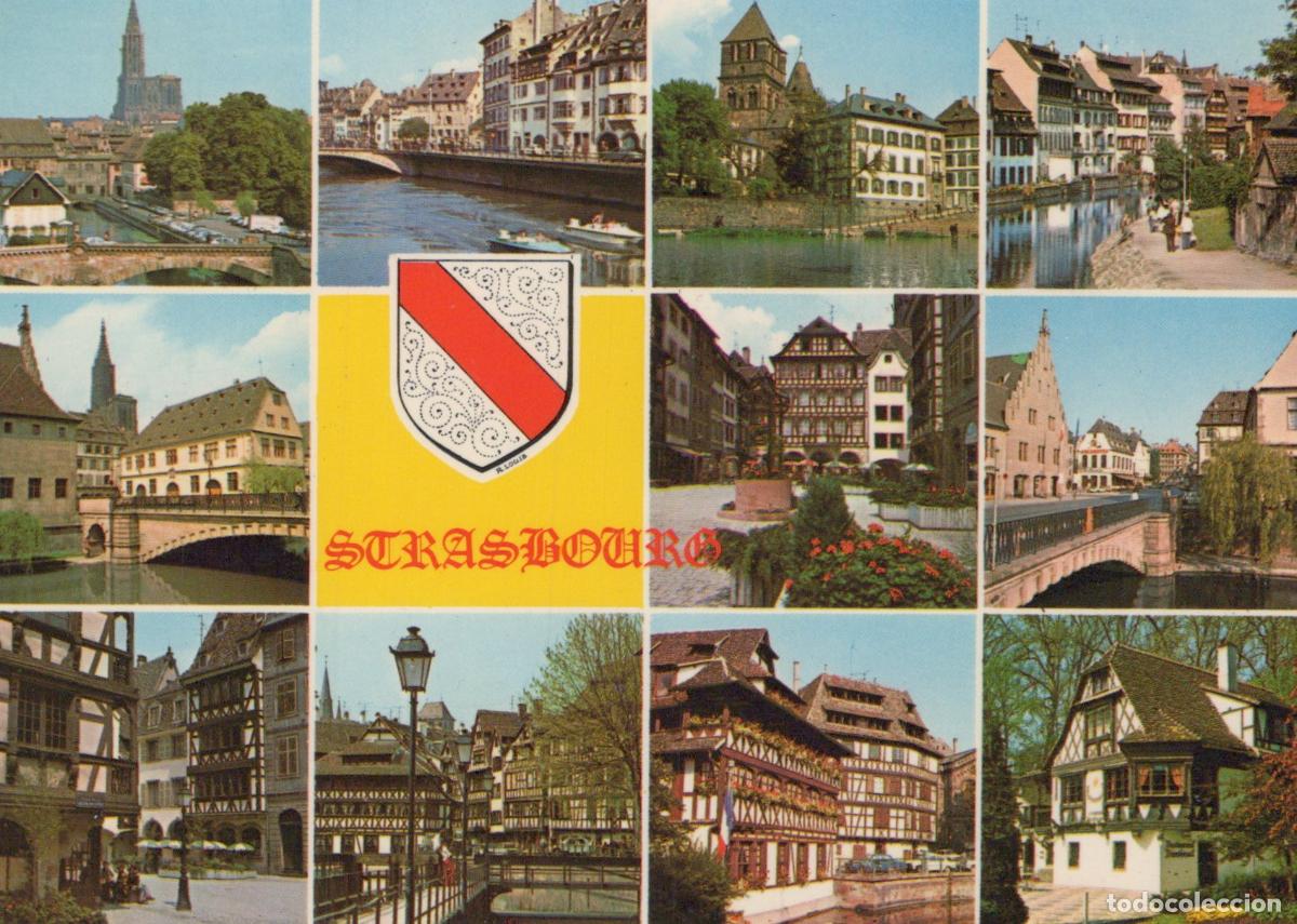 Postkarten: France Strasbourg Multi View Cityscape Architecture Bridges Rivers *YAS760