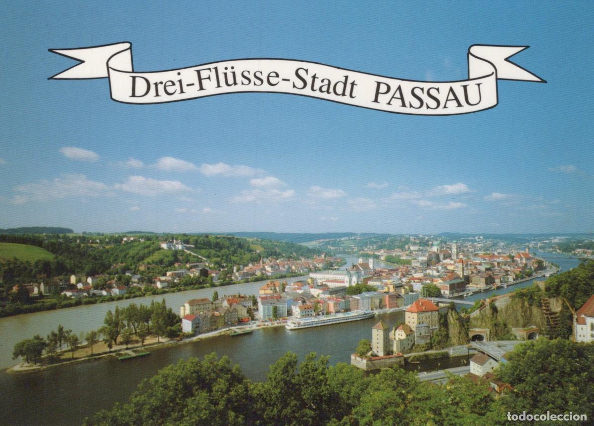 Postcards: Germany Passau Panoramic View of the Three Rivers City Danube Inn Ilz *YAS780