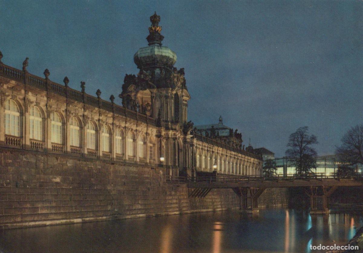 Cartoline: Germany Dresden Kronentor of the Zwinger Palace At Night Architecture *YAS800