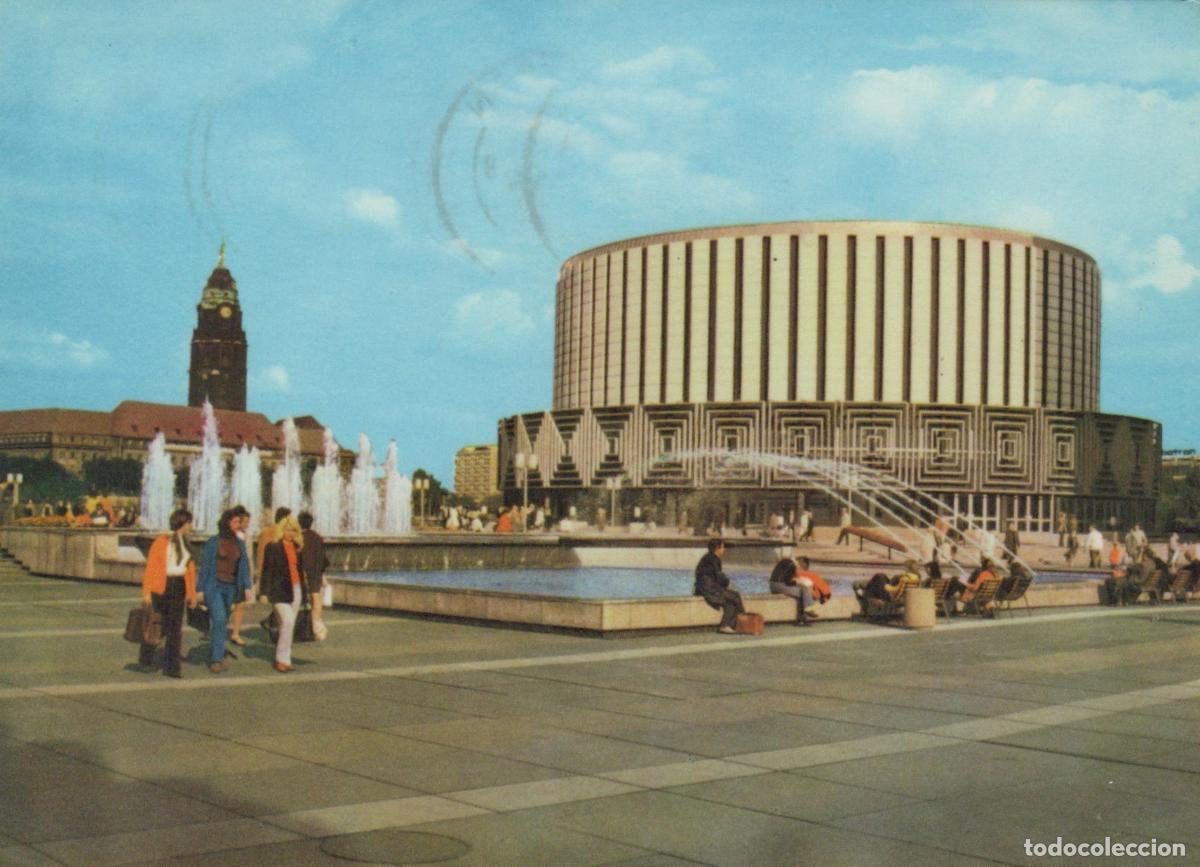 Postales: Germany Dresden Prager Stra&szlig;e Kino Modern Architecture Fountain People *YAS815