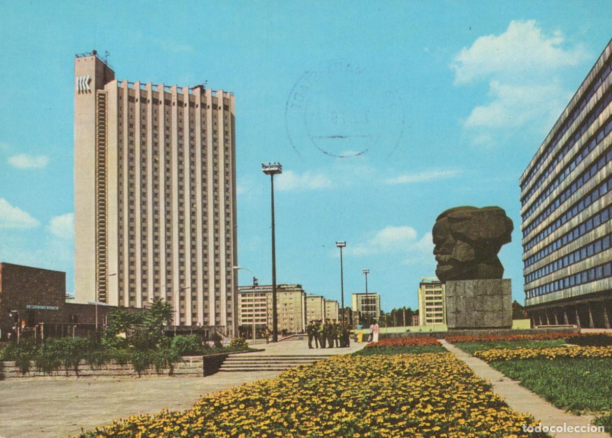Cartoline: Germany Chemnitz Karl Marx Stadt Interhotel Kongre&szlig; and Karl Marx *YAS727