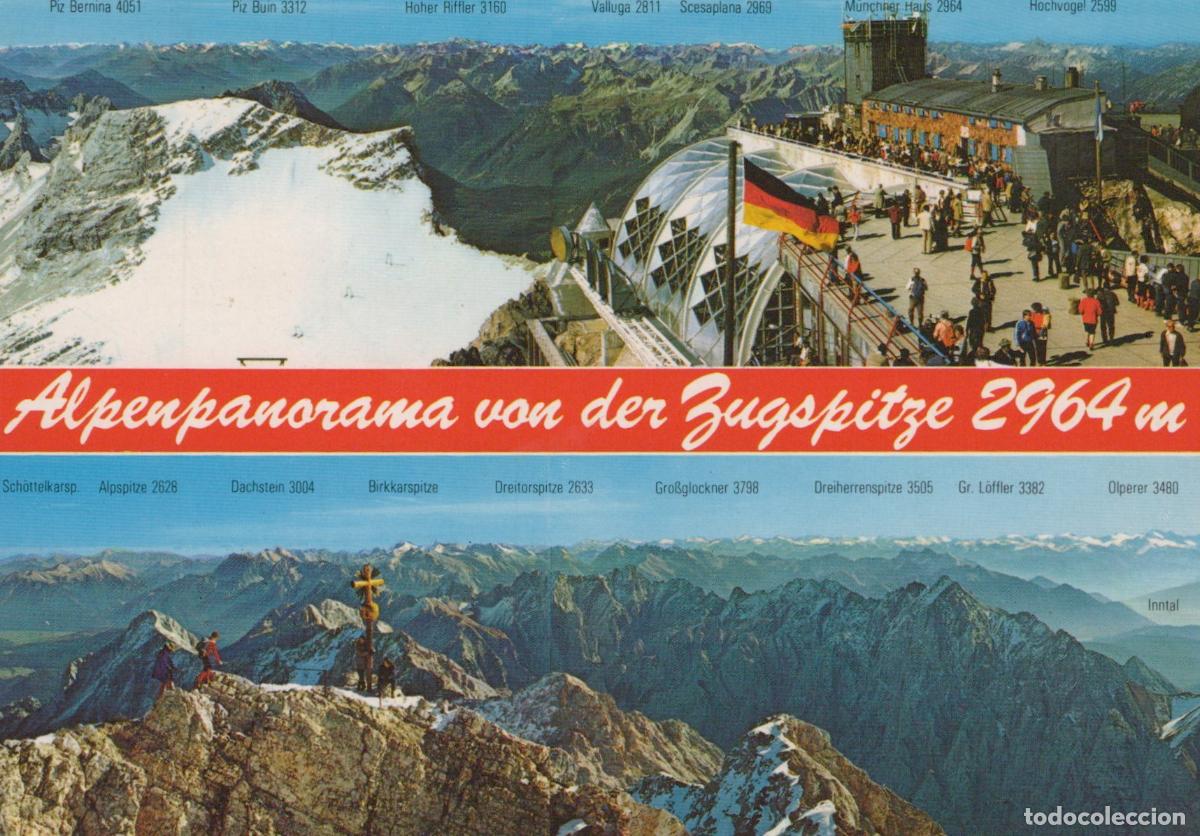 Postcards: Germany Garmisch Partenkirchen Zugspitze 2964m Alpine Panorama Mountain *YAS732