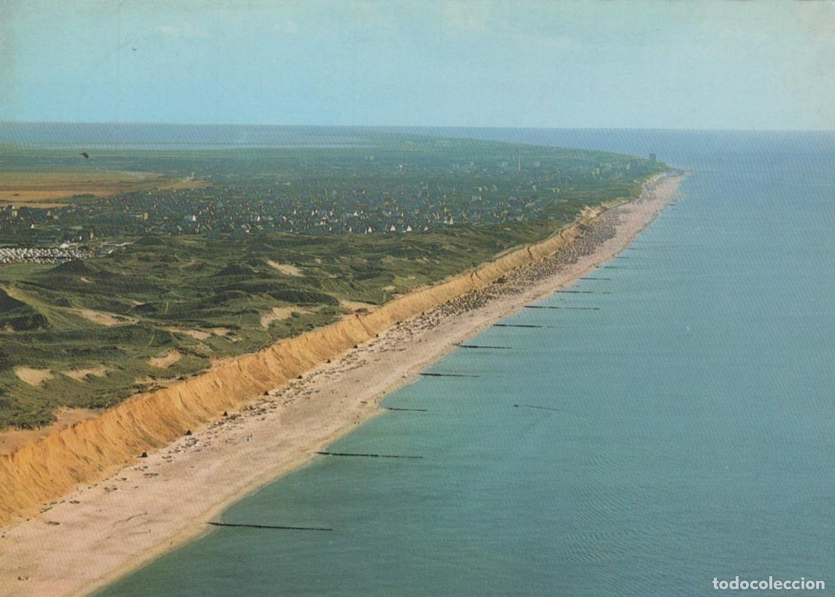 Postcards: Germany Sylt Island Red Cliff Aerial View North Sea Coastline Beach *YAS861