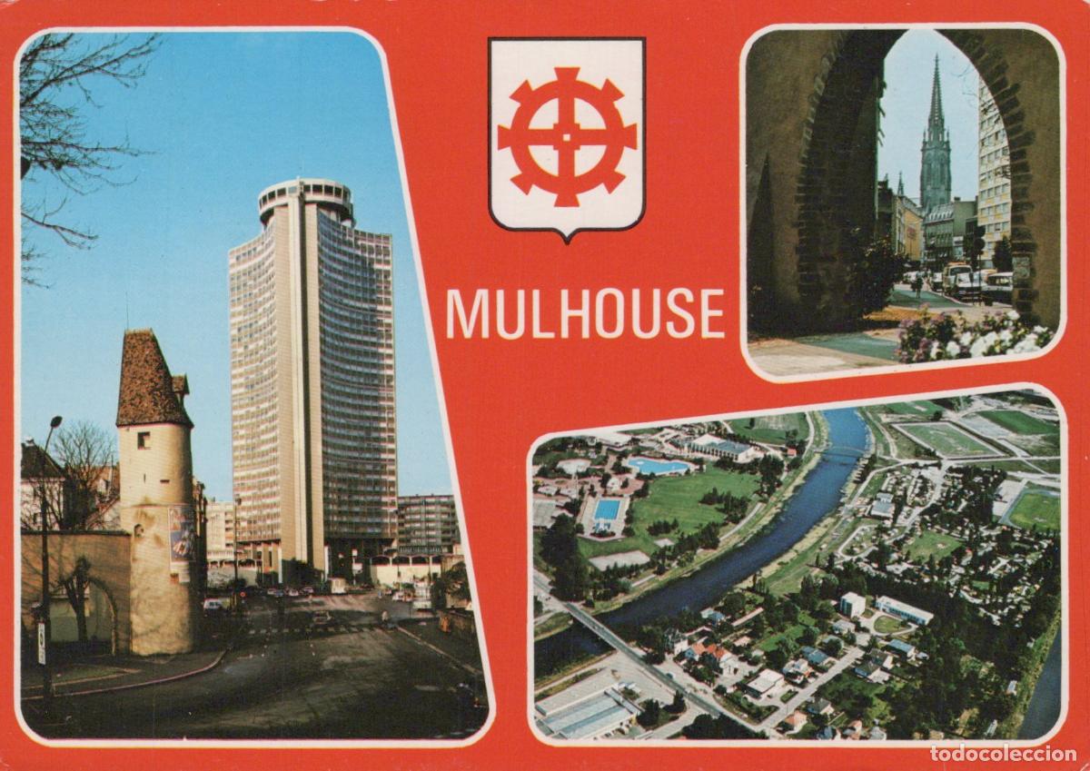 Cartes Postales: France Mulhouse Modern Architecture City Views River and Historic Tower *YAS752