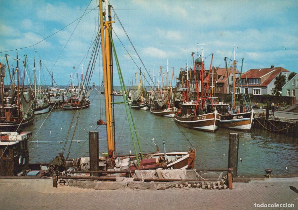Cartes Postales: Germany Neuharlingersiel Idyllic Fishing Harbor Boats Seaport *YAS866