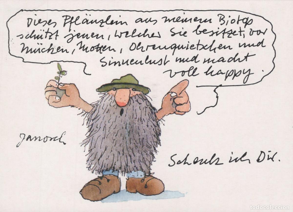 Postales: Germany Wilkau Ha&szlig;lau Funny Cartoon Old Man With Beard Holding Plant *YAS757