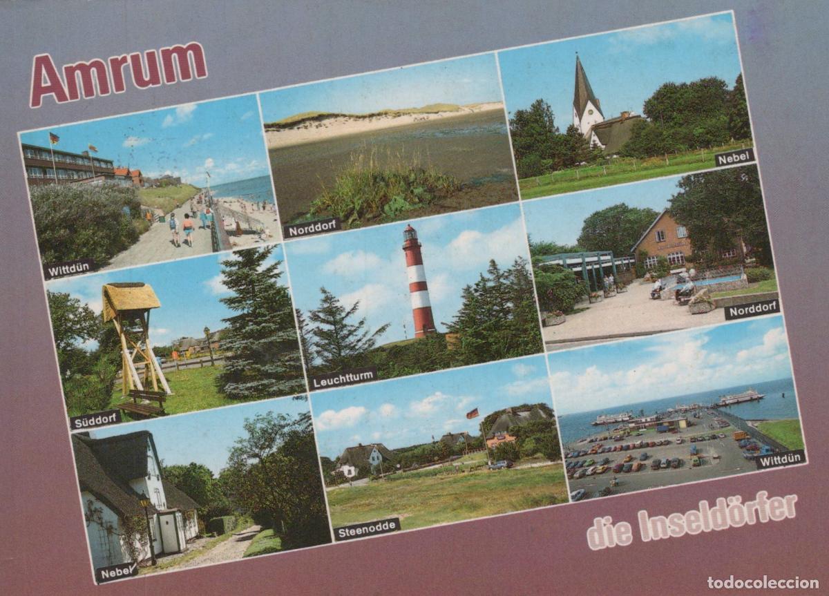 Postcards: Germany Amrum Island Villages Multi View Wittd&uuml;n Norddorf S&uuml;ddorf Nebel *YAS872