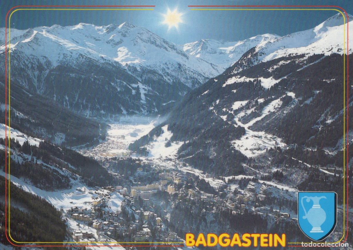 Postcards: Austria Bad Gastein Winter Resort Town in Snowy Alpine Valley Landscape *YAS777