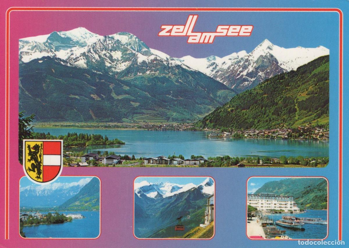 Postales: Austria Zell am See Panoramic View Lake Mountains Cable Car Boats *YAS917