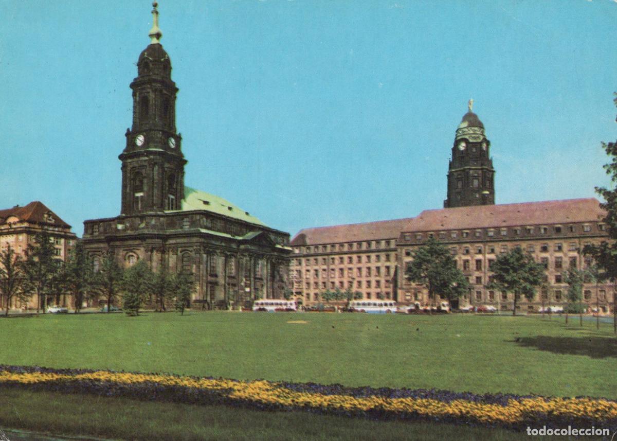 Postales: Germany Dresden New Town Hall and Kreuzkirche Church Architecture *YAS802