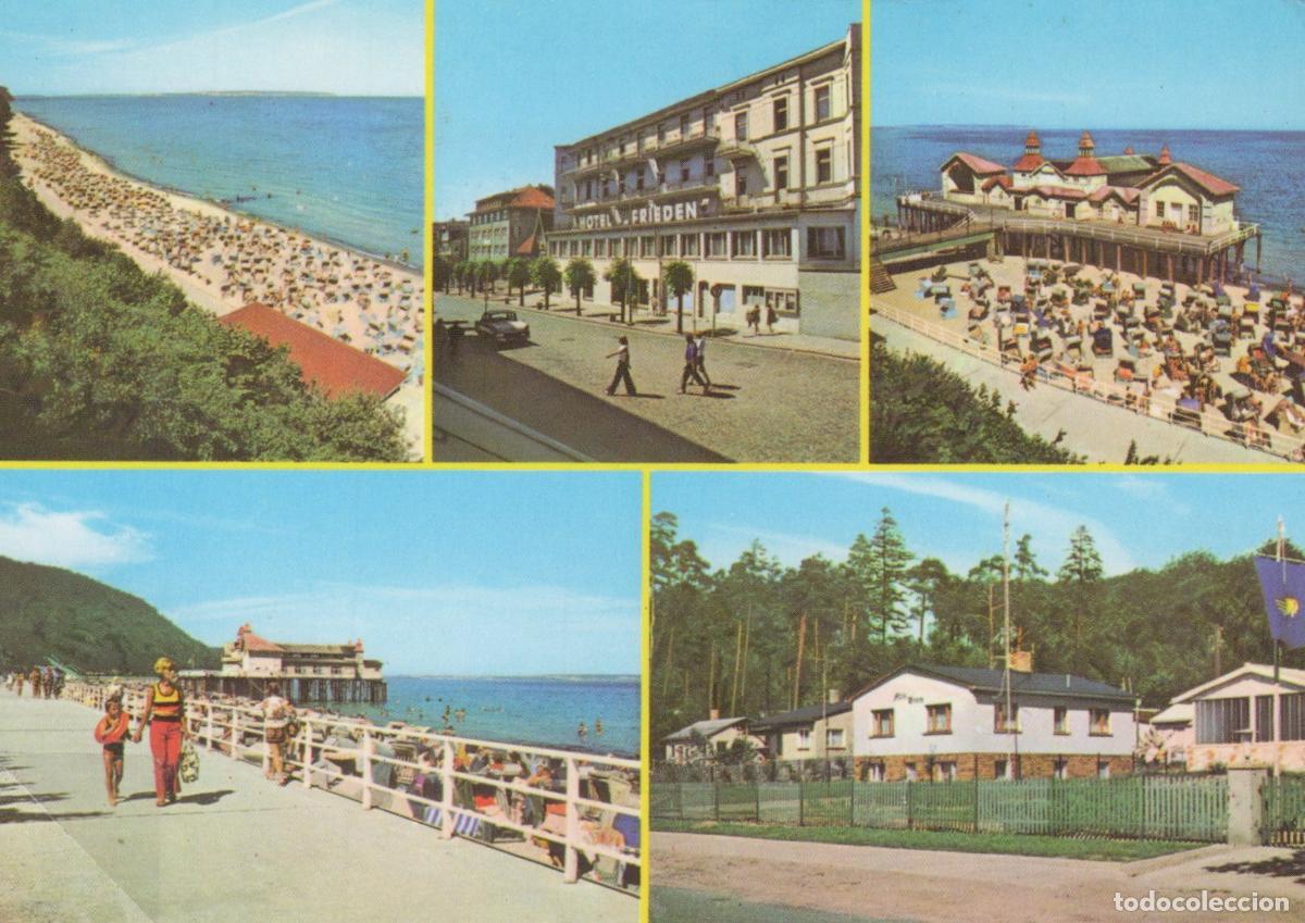 Postcards: Germany Sellin Multi View Beach Promenade Pier Hotel Frieden Unposted *YAS932