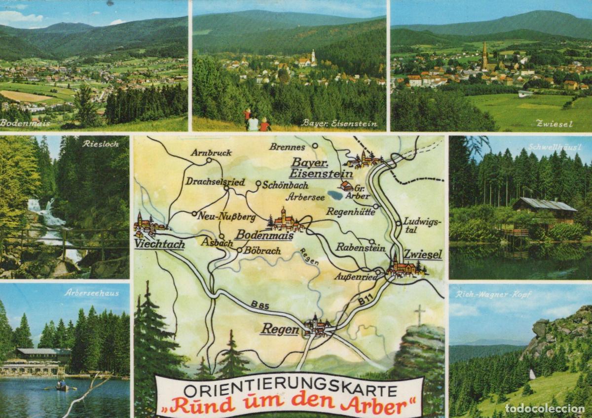 Postcards: Germany Bodenmais Bavarian Forest Multi View With Map 1967 *YAS937