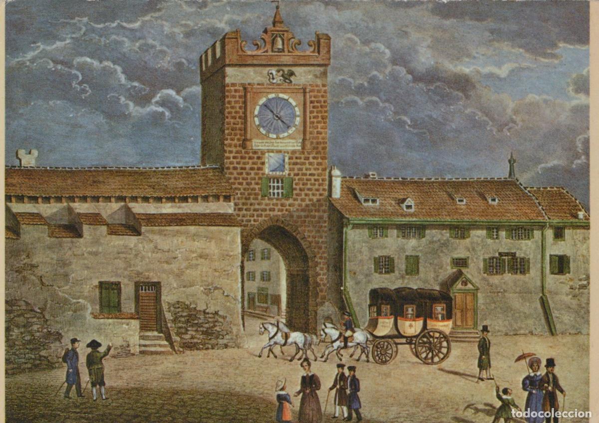 Postkarten: Switzerland Basel Aeschenschwibbogen Gate With Horse Drawn Unposted *YAS957