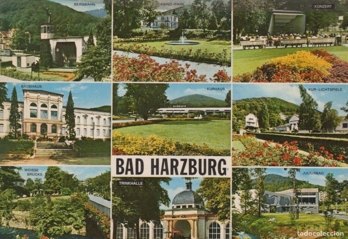 Postkarten: Germany Bad Harzburg Multi View Casino Park Kurhaus Concert Badehause *YAS858