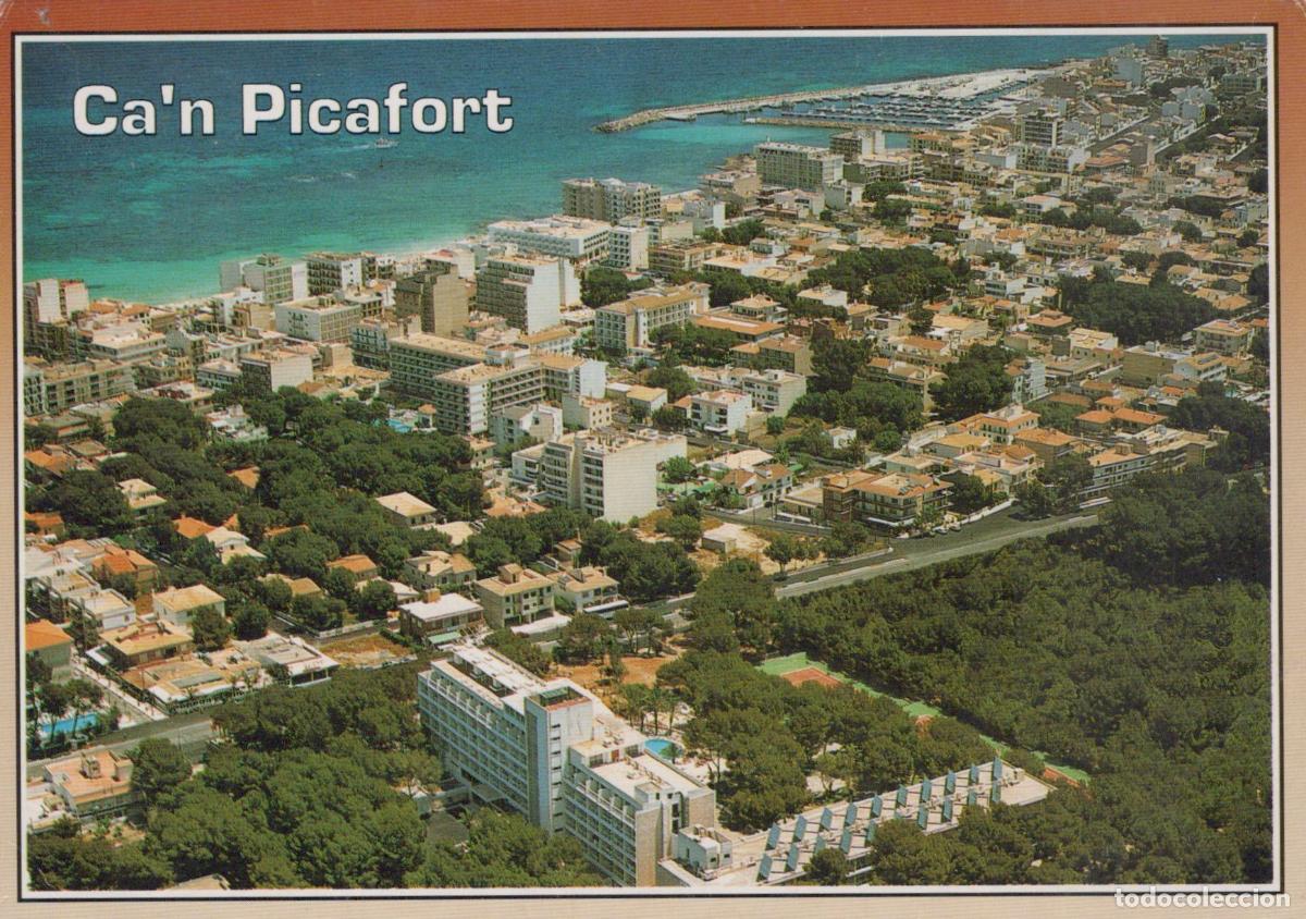 Postales: Spain Ca N Picafort Aerial View Coastal Town Seaport *YAS977