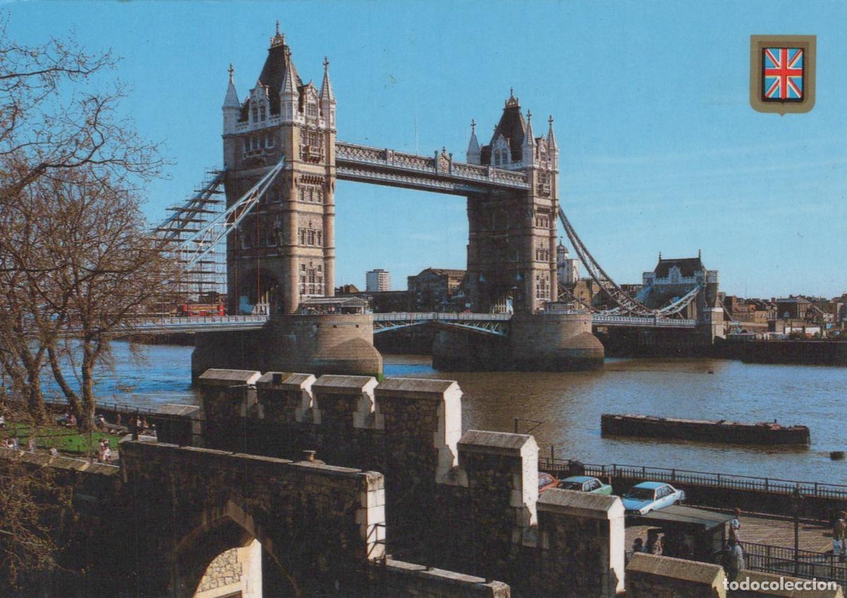 Cartoline: United Kingdom London Tower Bridge Thames River View Golden Unposted *YAS899