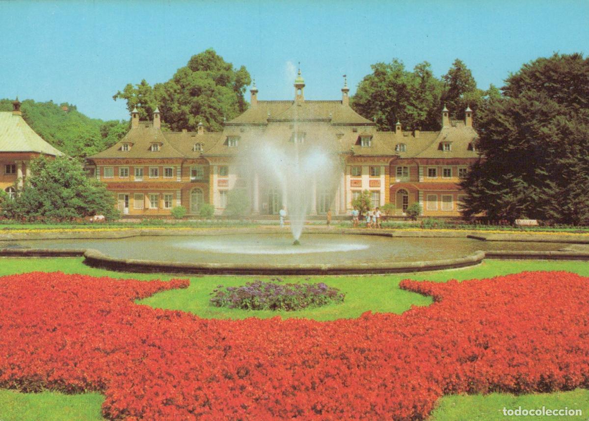 Cartoline: Germany Dresden Pillnitz Palace Fountain Gardens 1970s Unposted *YAS924