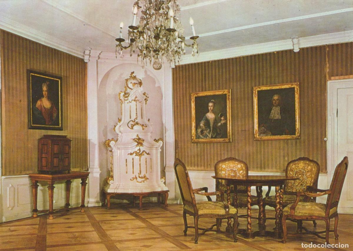 Cartoline: Czech Republic Velke Losiny Castle Rococo Salon With Family Unposted *YAS934