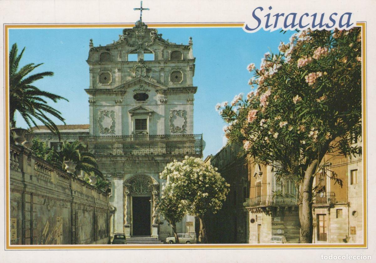 Postais: Italy Syracuse Facade of Saint Lucia Alla Badia Church 18th Unposted *YAR041