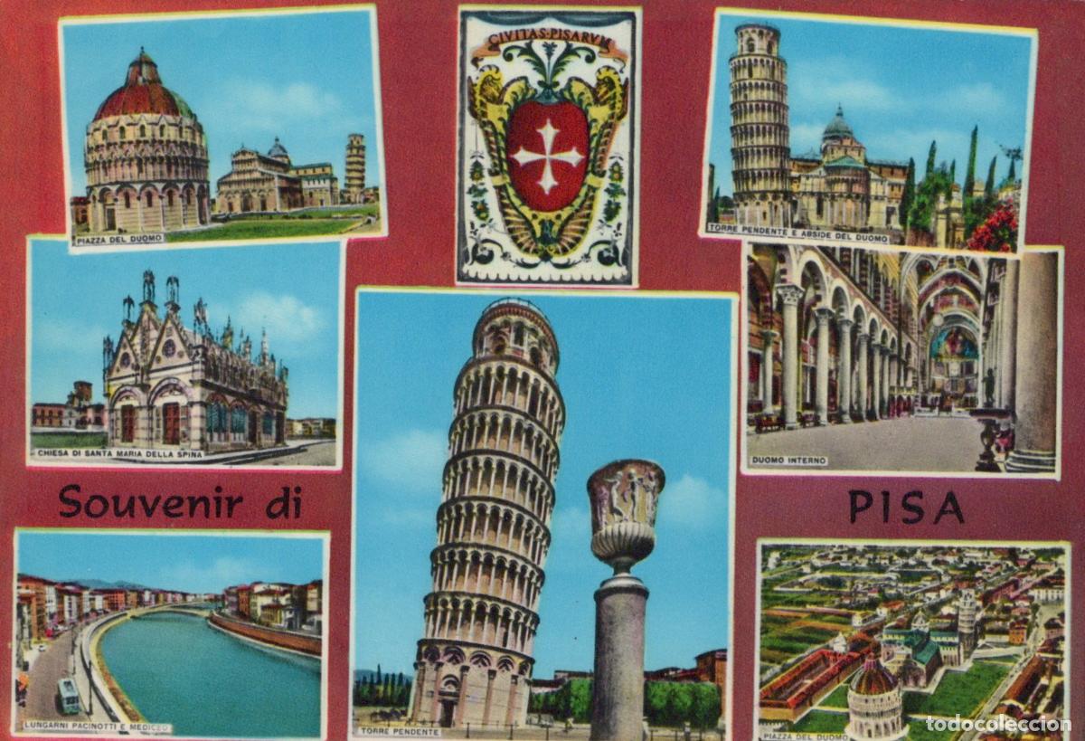 Postkarten: Italy Pisa Leaning Tower Duomo Santa Maria della Spina Souvenir Unposted *YAR061