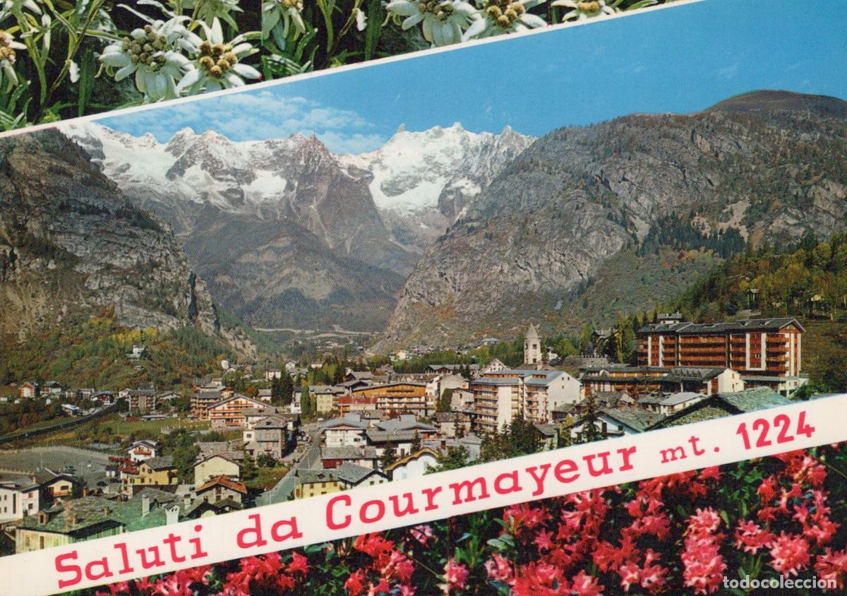 Postais: Italy Courmayeur Aosta Valley Panoramic View of Alpine Town and Unposted *YAR069