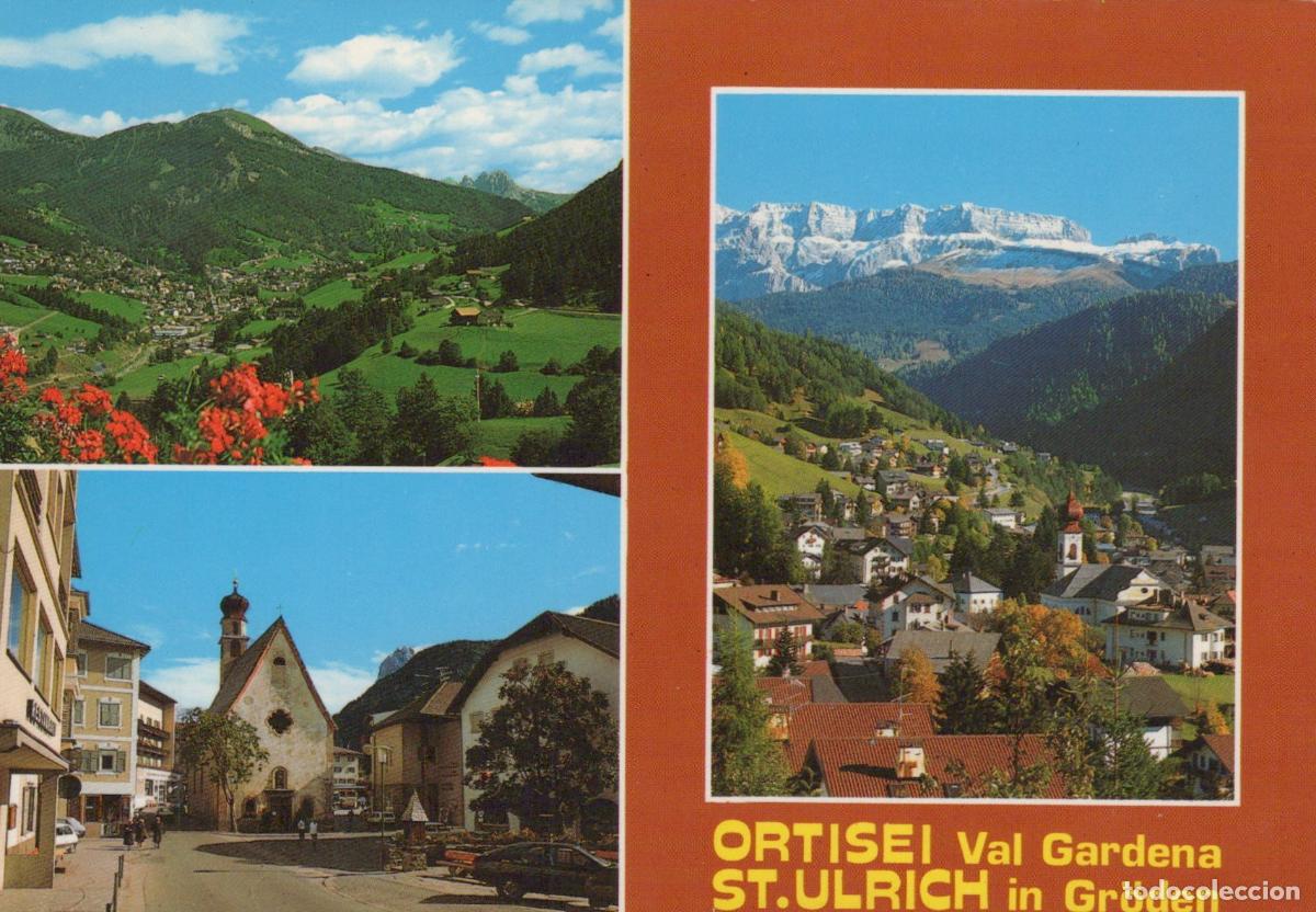 Postkarten: Italy Ortisei Val Gardena St Ulrich in Gr&ouml;den Mountain Village Unposted *YAR074