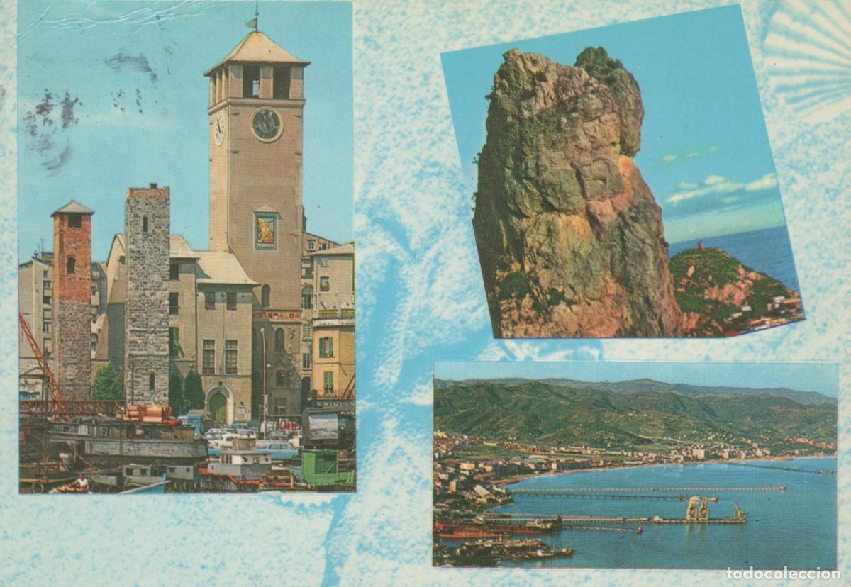 Postkarten: Italy Savona Clock Tower Coastal View and Rock Formation *YAR073