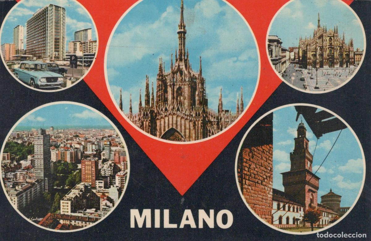 Postkarten: Italy Milan Duomo Cathedral Sforza Castle Modern Buildings City Unposted *YAR113