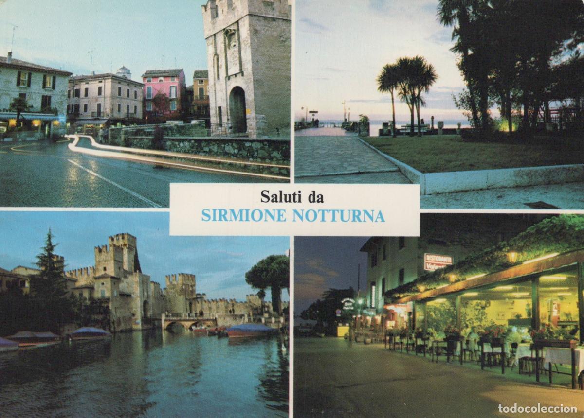 Postkarten: Italy Sirmione Night Views Castle Lake Garda Multi View *YAR118