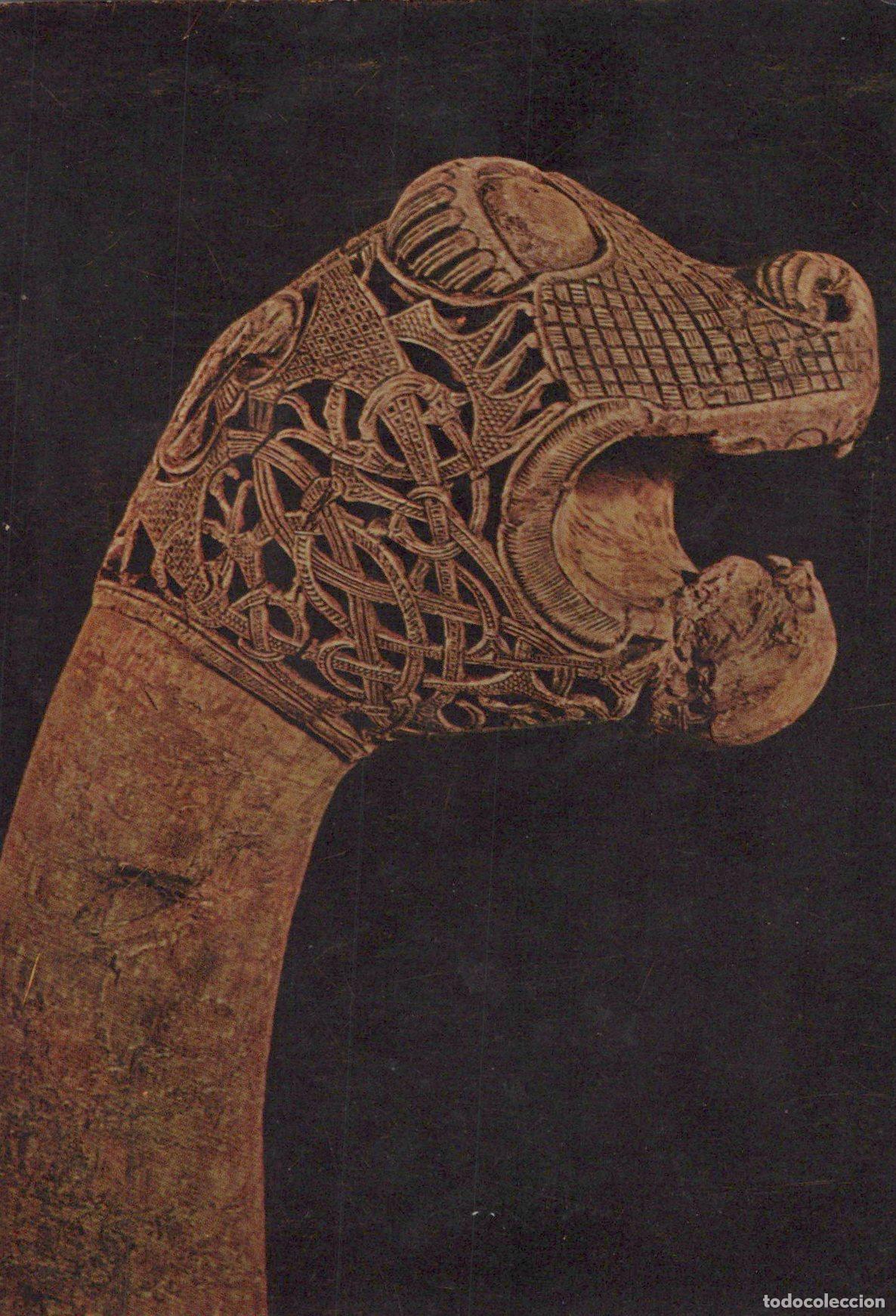 Postkarten: Norway Oseberg Carved Animal Head Post Viking Ship Art Unposted *YAR123