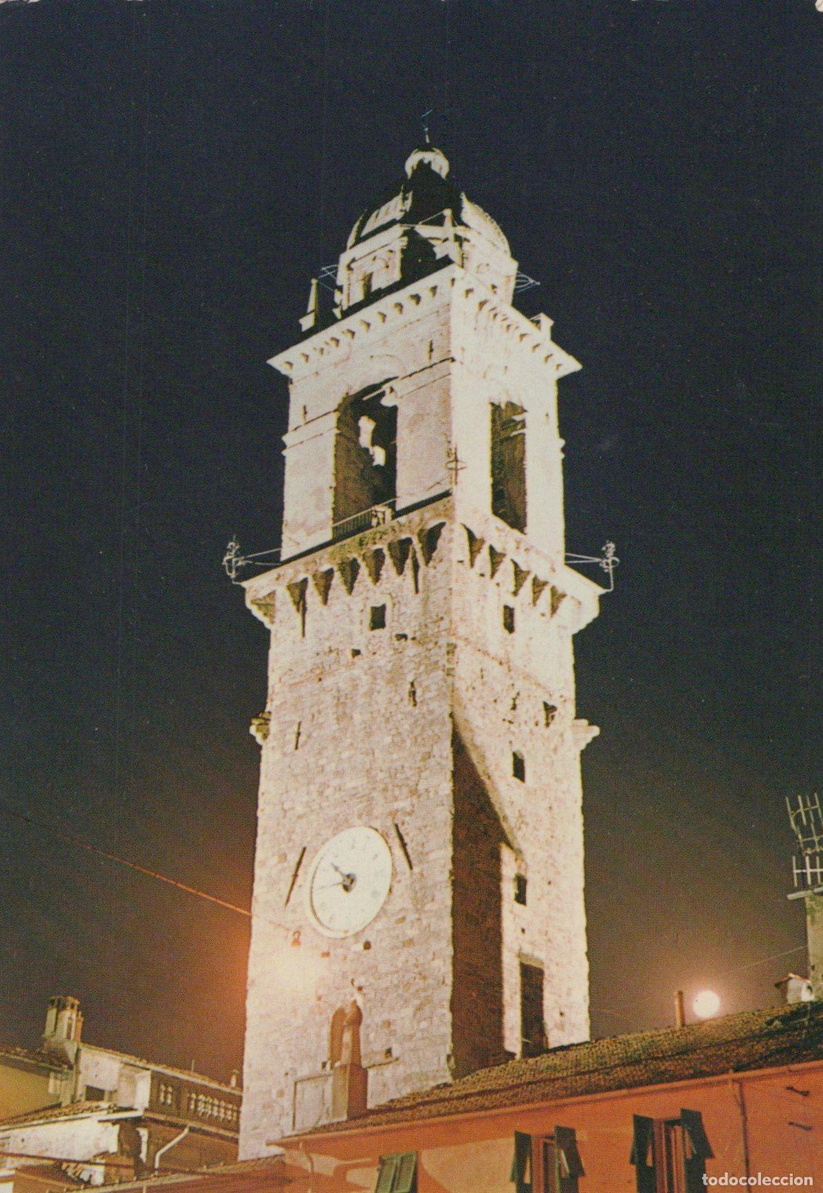 Postkarten: Italy Pontremoli Night View of Illuminated Bell Tower Unposted *YAR168