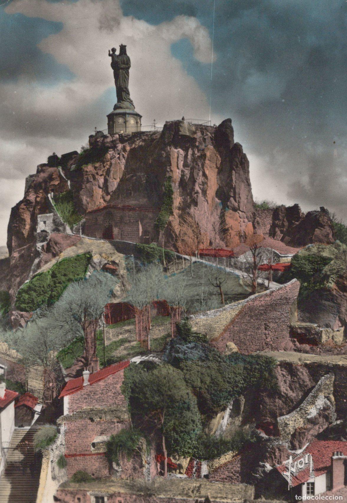 Postkarten: France Le Puy en Velay Notre Dame de Statue On Corneille Rock *YAR198
