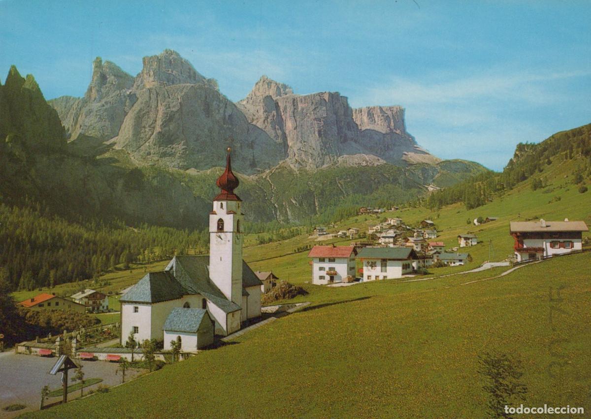 Postcards: Italy Colfosco Alta Val Badia Dolomites Church Sella Group Unposted *YAR289