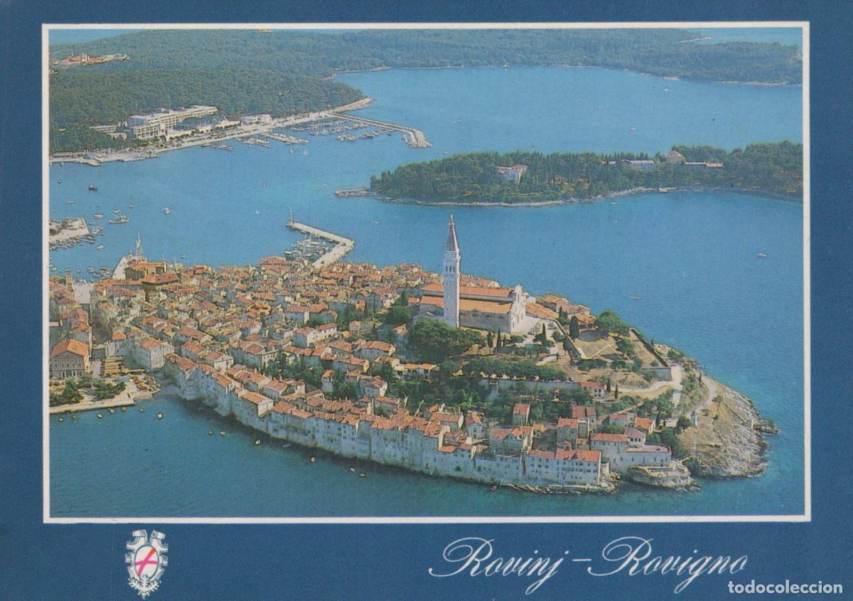 Postales: Croatia Rovinj Rovigno Aerial View of Coastal Town and Harbor *YAR324