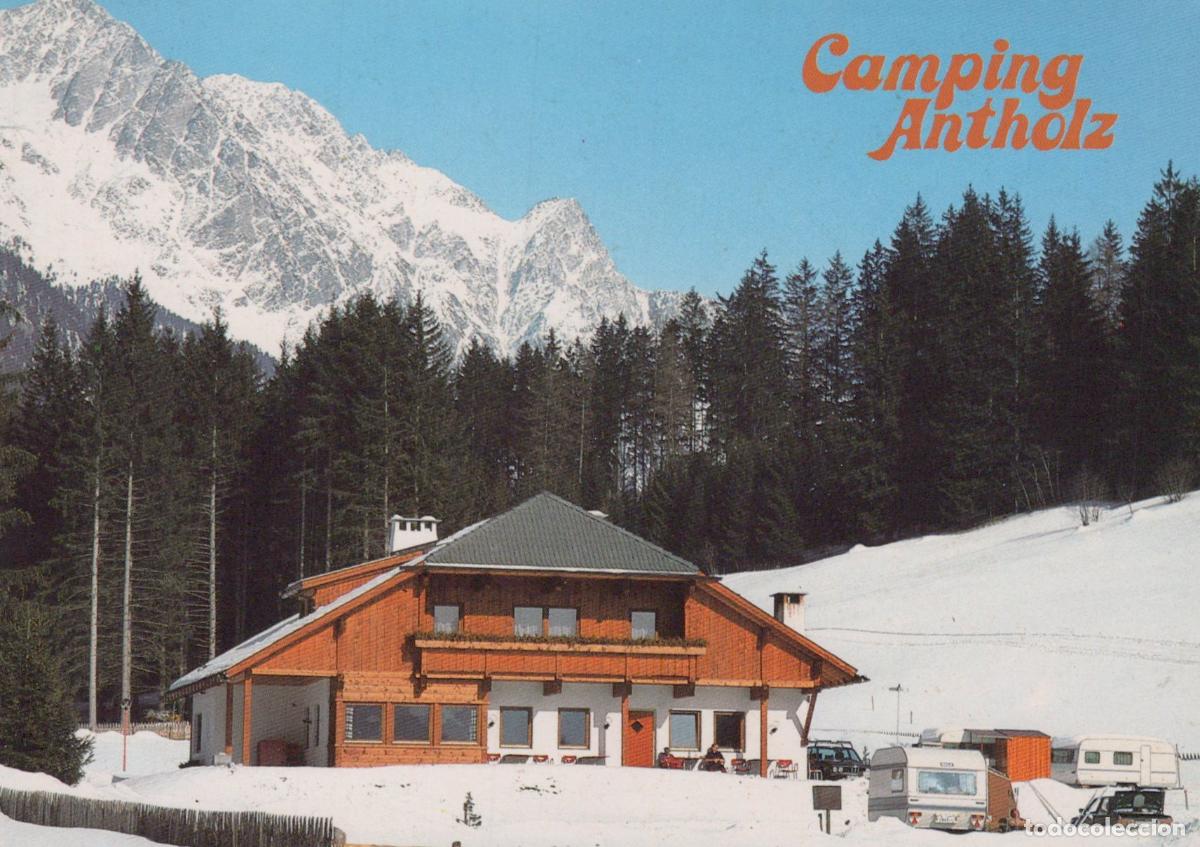 Postales: Italy Antholz Winter Camping Scene With Mountain and Forest Unposted *YAR331