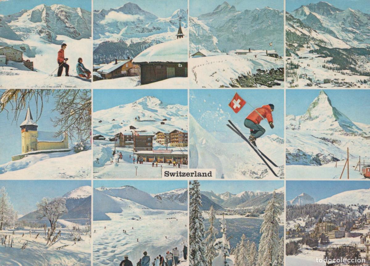 Postales: Switzerland Bern Winter Sports Skiing Mountain Villages Multi View 1969 *YAR338