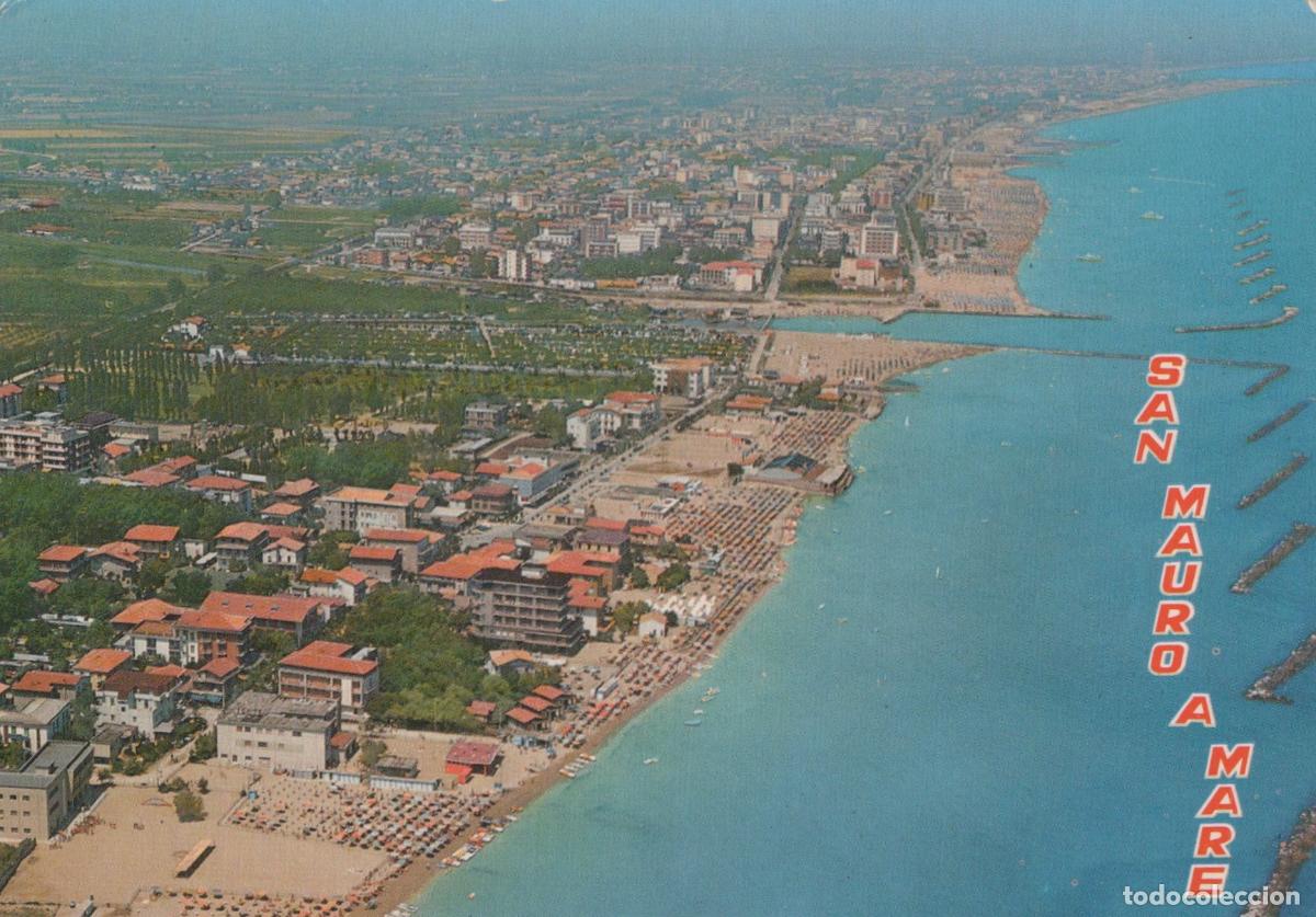 Postales: Italy San Mauro A Mare Aerial View of Beachfront and Town *YAR371