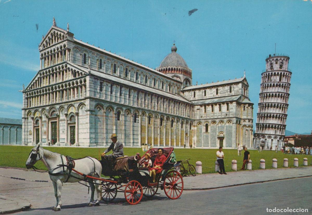 Postales: Italy Pisa Piazza Dei Miracoli Cathedral and Leaning Tower With Horse *YAR363