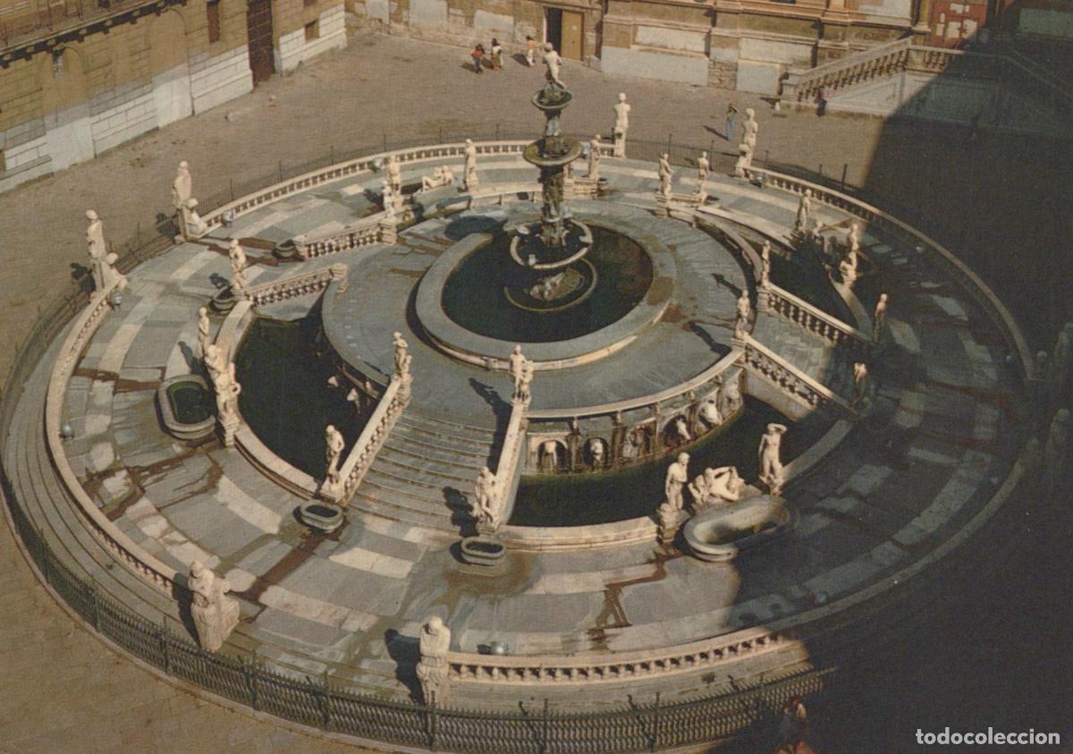 Cartoline: Italy Palermo Piazza Pretoria Fountain Sicily Aerial View *YAR373