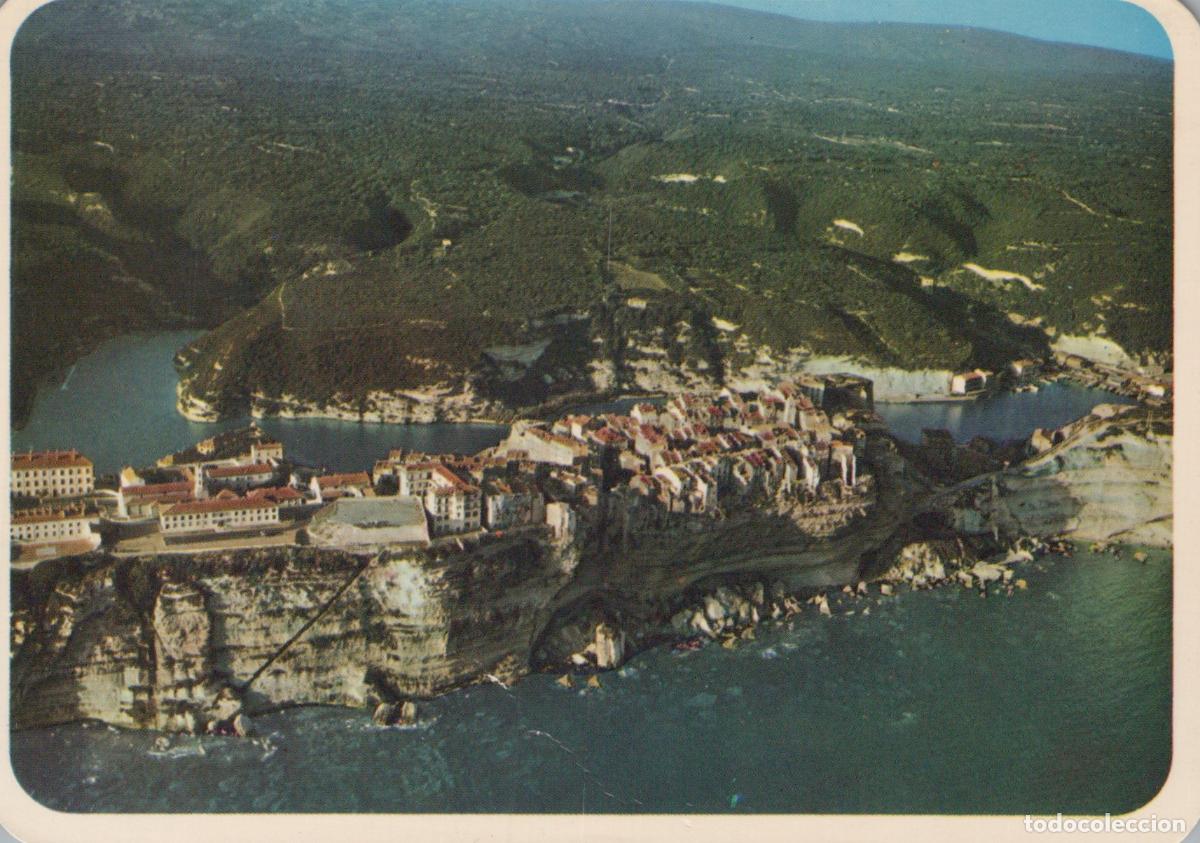 Postkarten: France Bonifacio Aerial View of the City On Cliffs and Harbor *YAR384