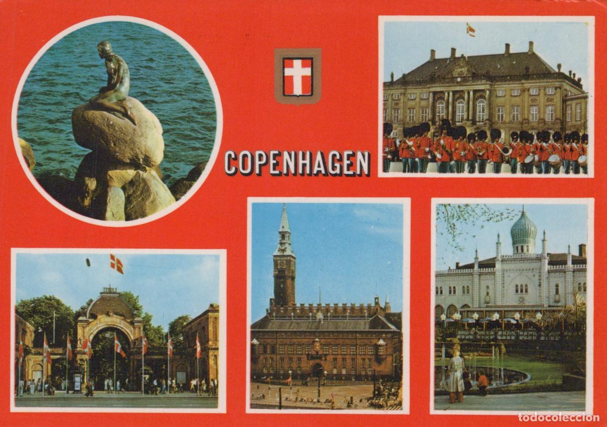 Cartes Postales: Denmark Copenhagen Multi View Little Mermaid Amalienborg Tivoli City *YAR402
