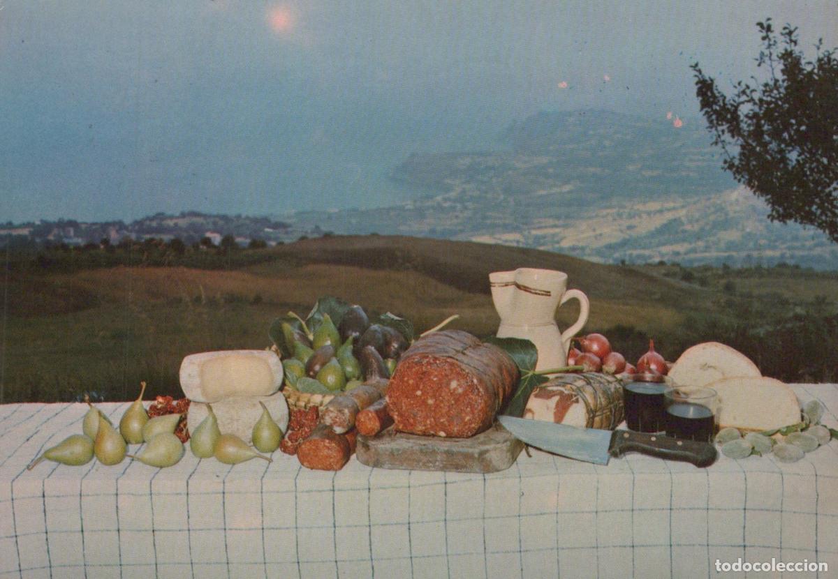 Cartes Postales: Italy Monte Poro Capo Vaticano Traditional Food Spread With Landscape *YAR414