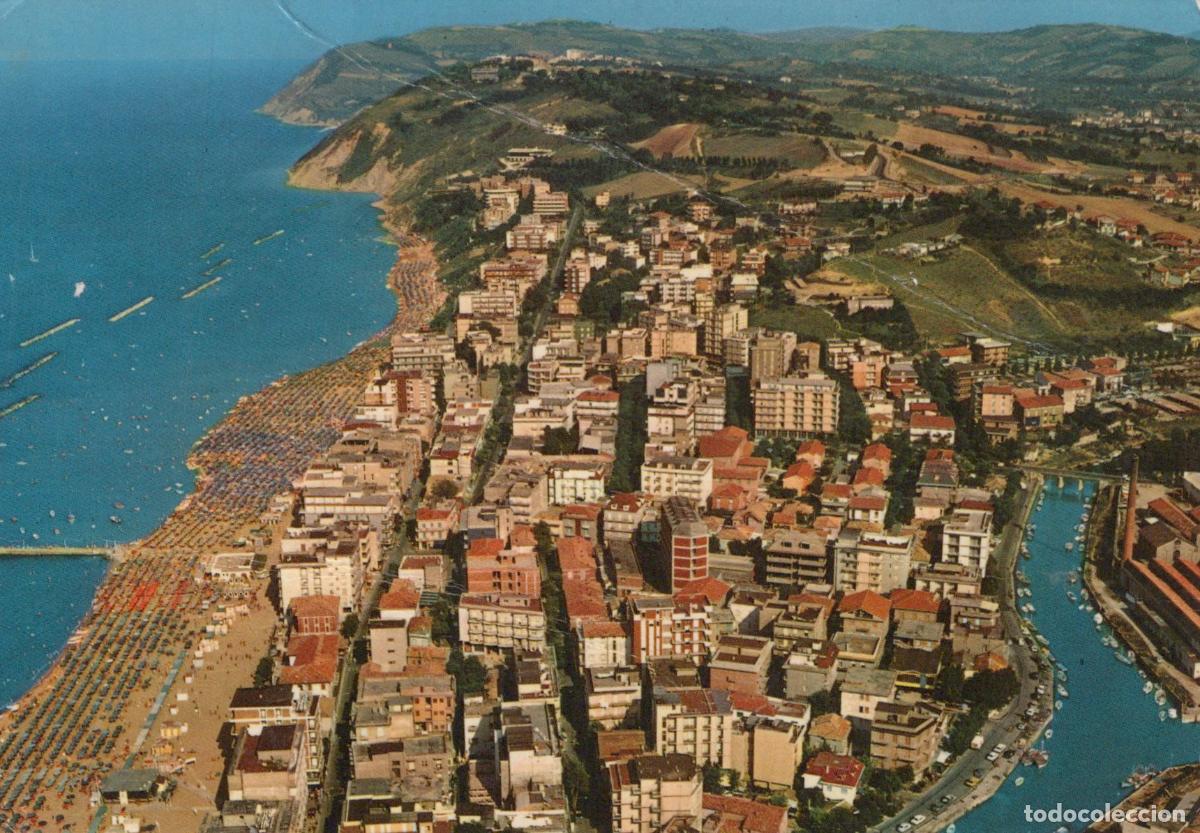 Postkarten: Italy Gabicce Mare E Monte Aerial View of Beach and Harbour *YAR442