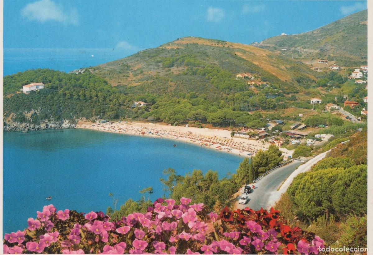 Postkarten: Italy Fetovaia Elba Island Beach Coastal Landscape Flowers Road *YAR429